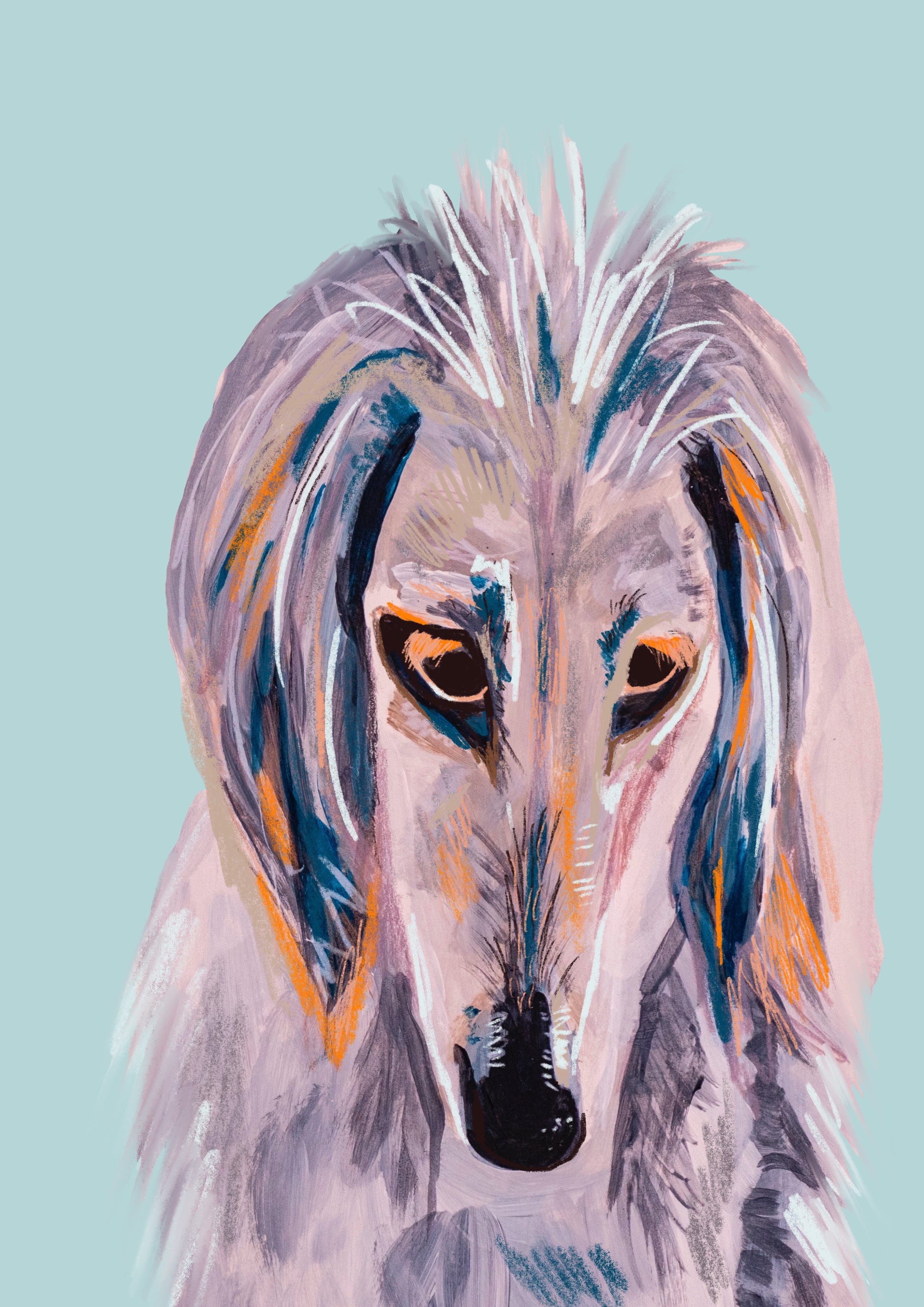 Borzoi Greeting Card