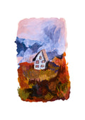 Lone House (Collage Landscapes) Greetings Card (7x5 inches)
