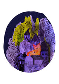 Night Fox (Collage Landscapes) Greetings Card (7x5 inches)