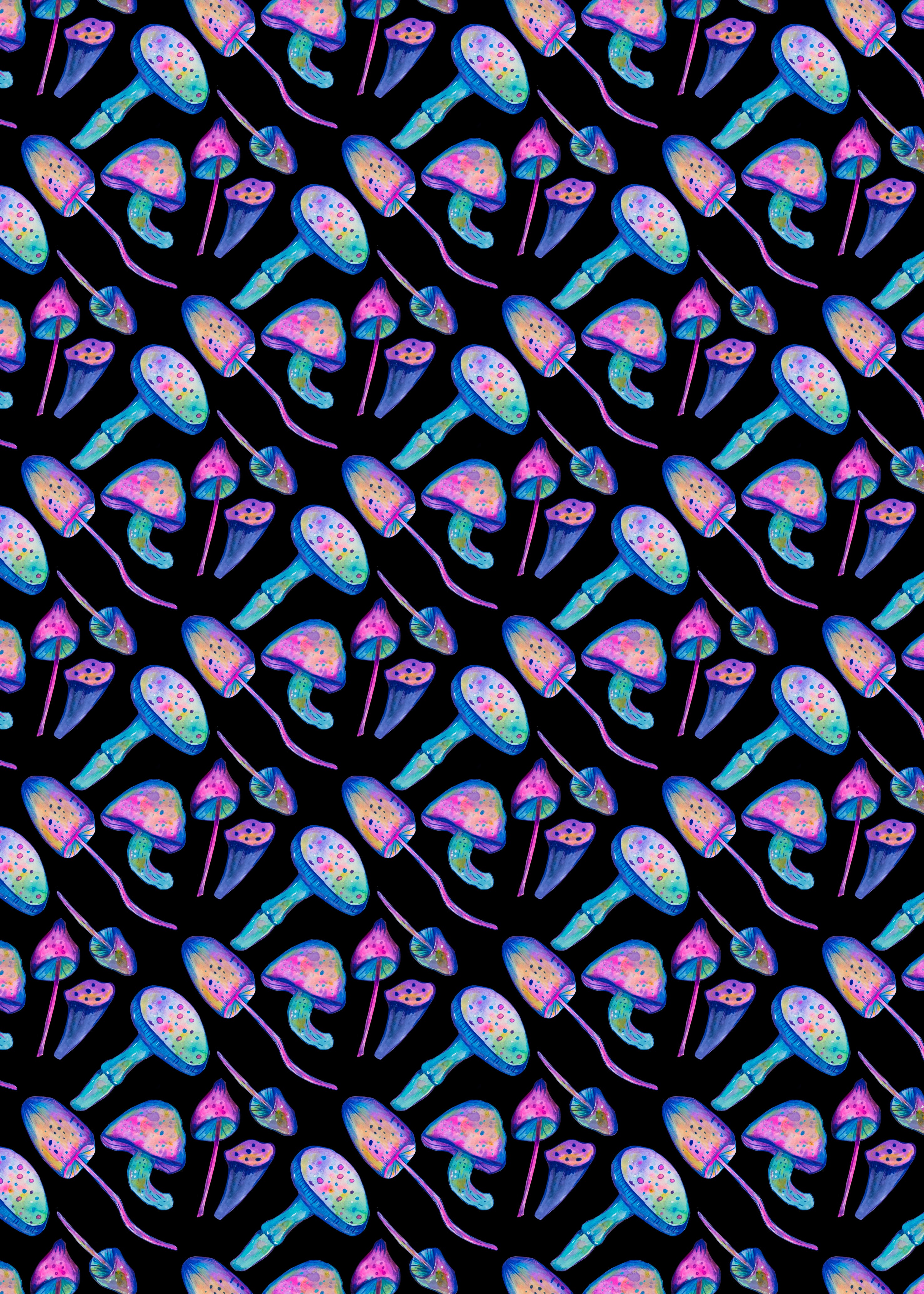 Glowing Mushrooms Wrapping Paper (50x70cm)