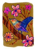 Bird with Flowers (Sketching Autumn) Print