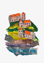 Ciffside Town (Collage Landscapes) Print