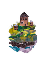 Farm by the Water (Collage Landscapes) Print