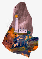 Lighthouse (Collage Landscapes) Print