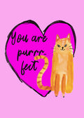 Love Cat Fine Art Greeting Card