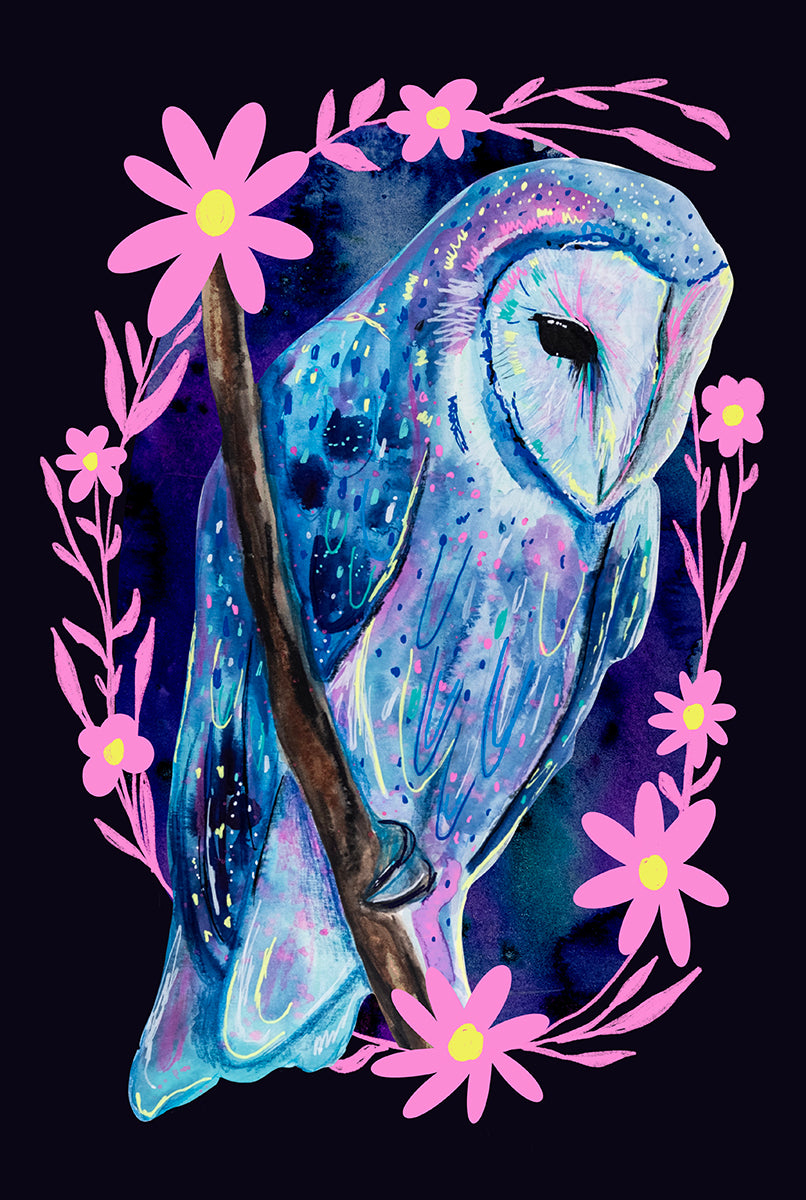 Mystical Forest Owl Print
