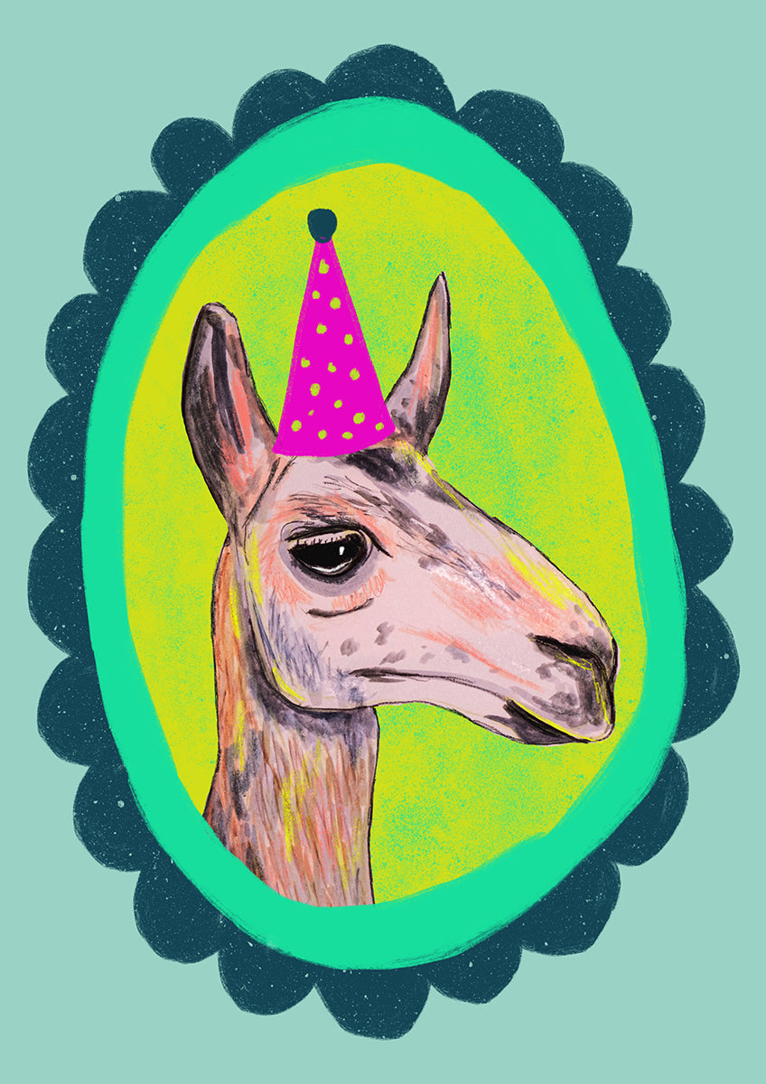 Party Animal Alpaca 2 Greeting Card