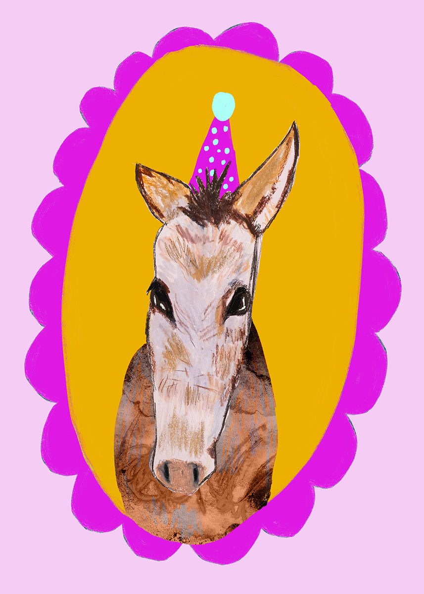 Party Animal Donkey Greeting Card