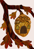 Acorn House (Retro Storybook) Greeting Card