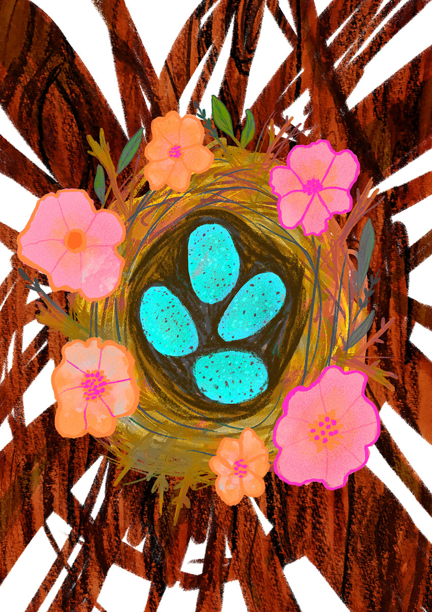 Nest (Retro Storybook) Print