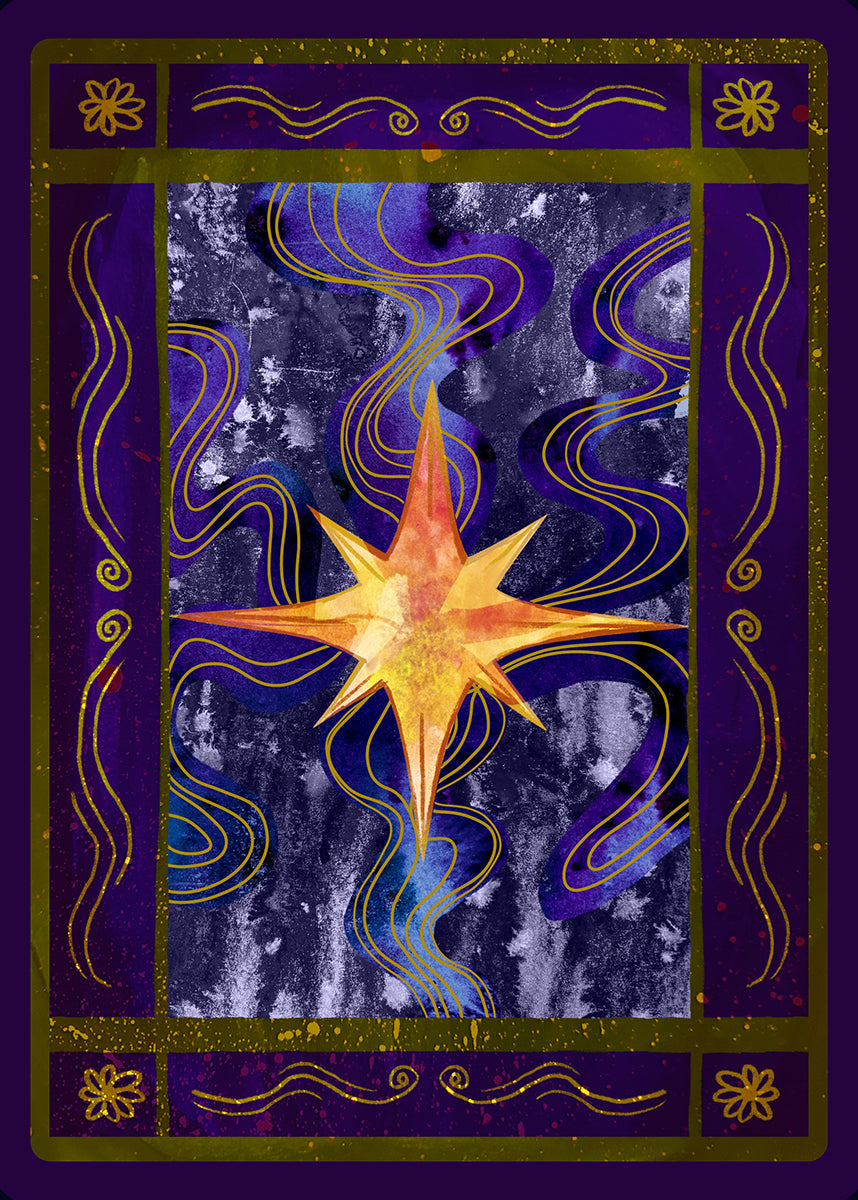 Whimsigoth Star Greeting Card