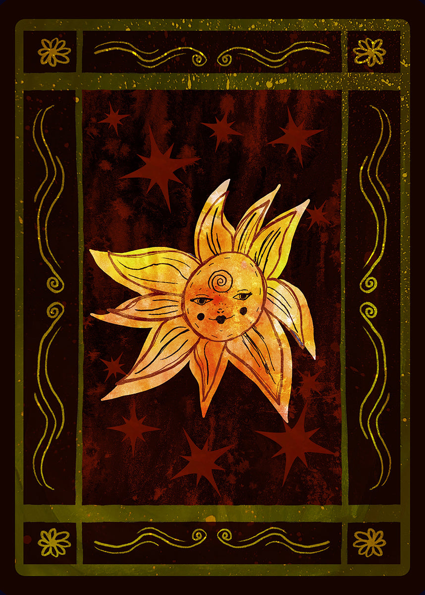 Whimsigoth Sun Greeting Card