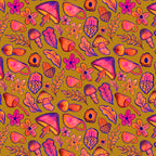 Sketching Autumn Wrapping Paper, Chartreuse (50x70cm)