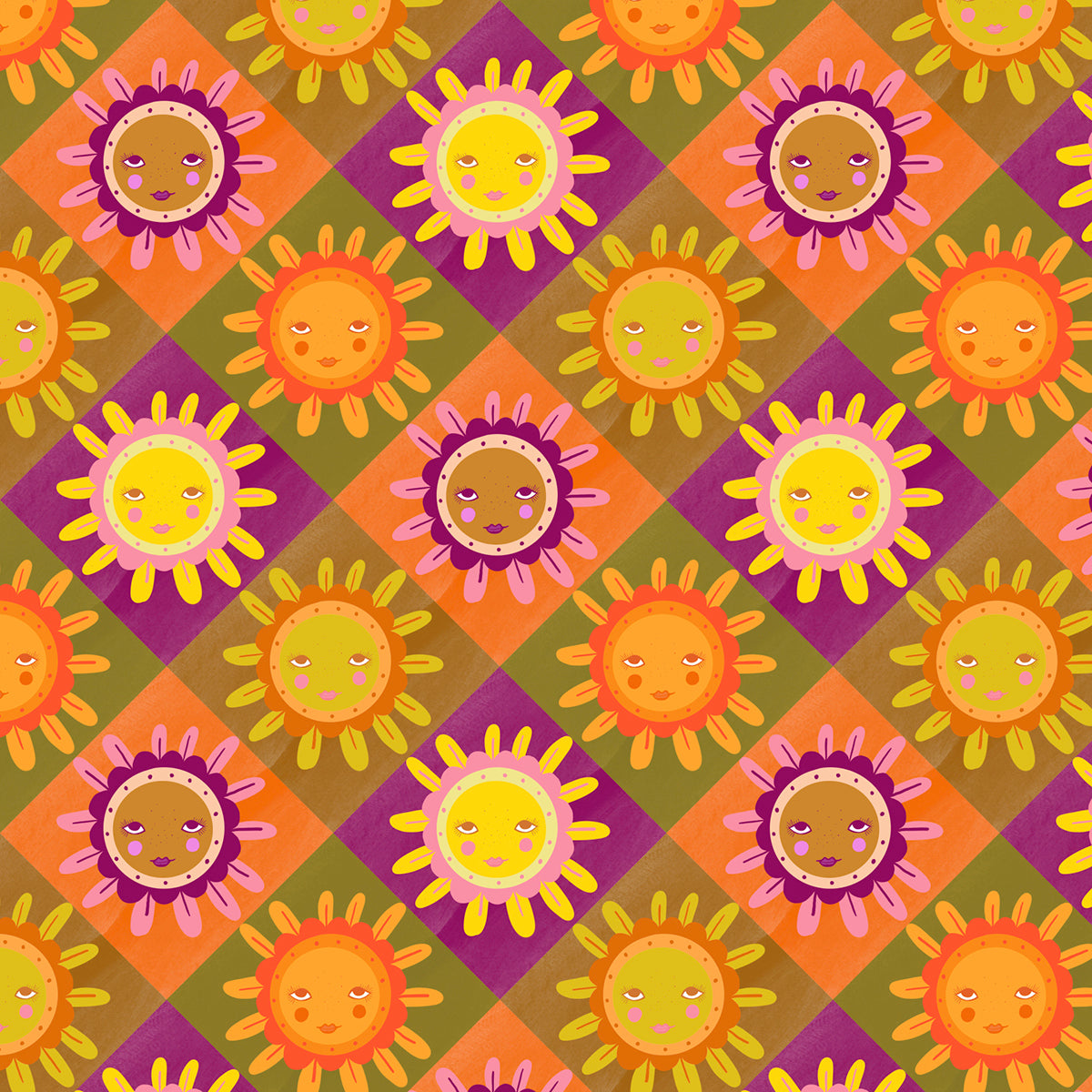 Retro Suns Wrapping Paper (50x70cm)
