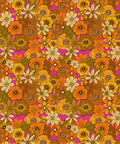 Retro Flower Power Wrapping Paper, Pink (50x70cm)