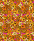 Retro Flower Power Wrapping Paper, Pink (50x70cm)