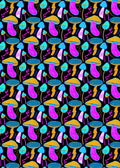 Neon Mushrooms Wrapping Paper (50x70cm)