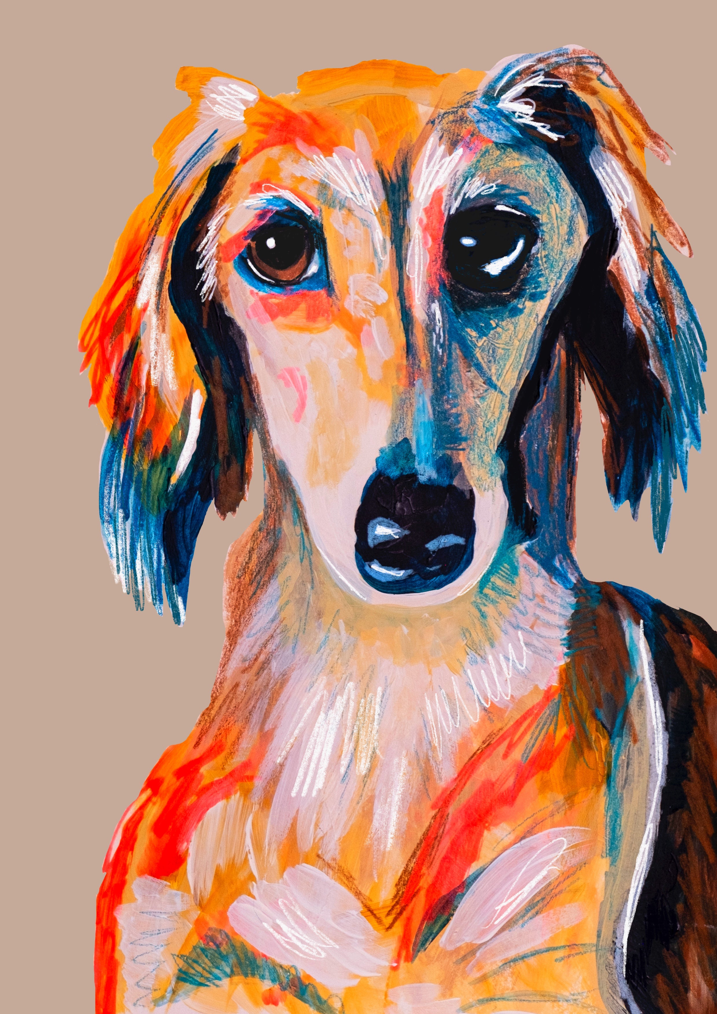 Saluki Greeting Card