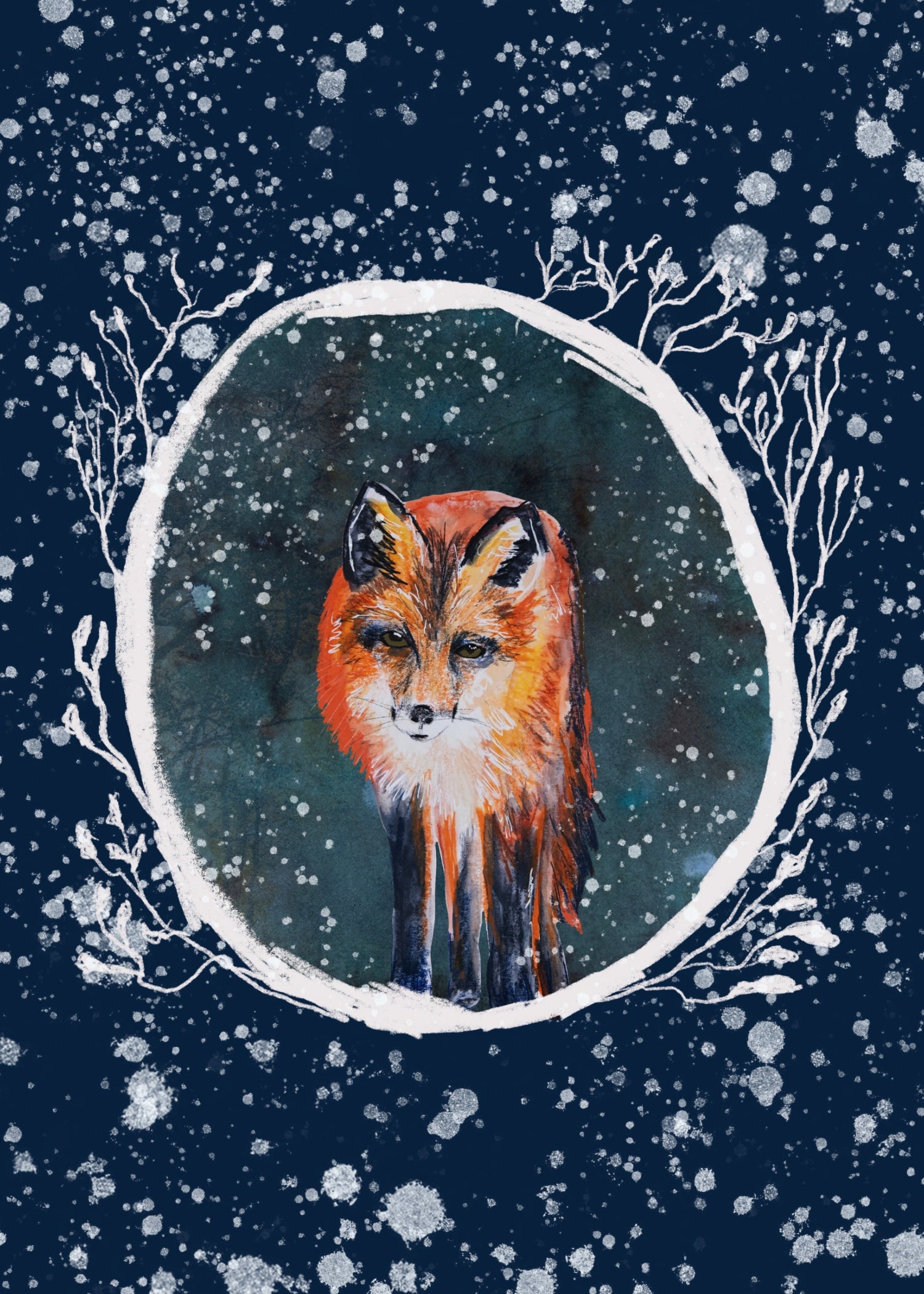 Winter Fox Greeting Card