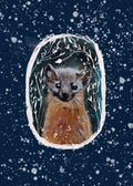 Winter Pine Marten Greeting Card