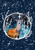 Winter Stag Greeting Card